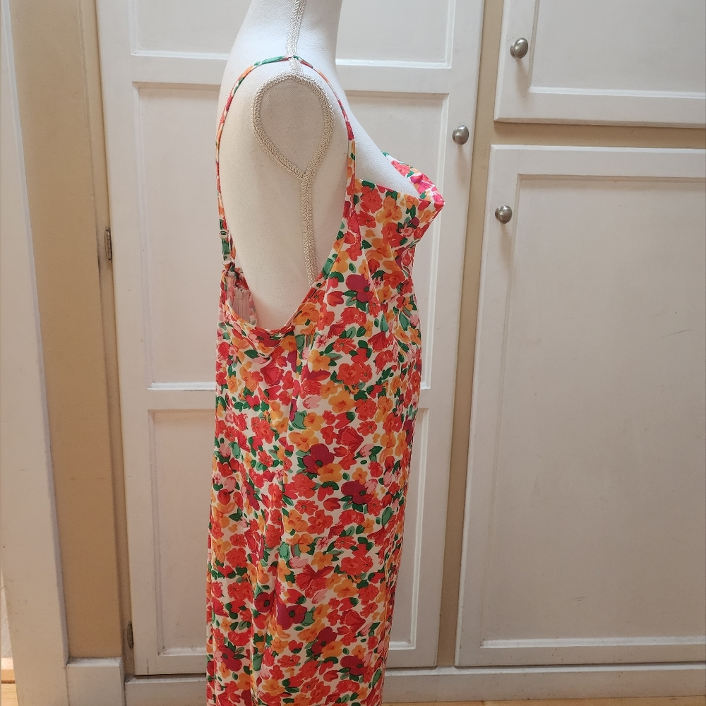 SHEIN Women's Floral Print Split Thigh Cami Dress 💐 NWOT - Picture 11 of 16